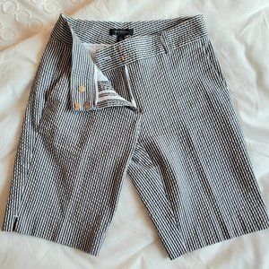 NWOT Ann Taylor Seersucker Bermuda Shorts